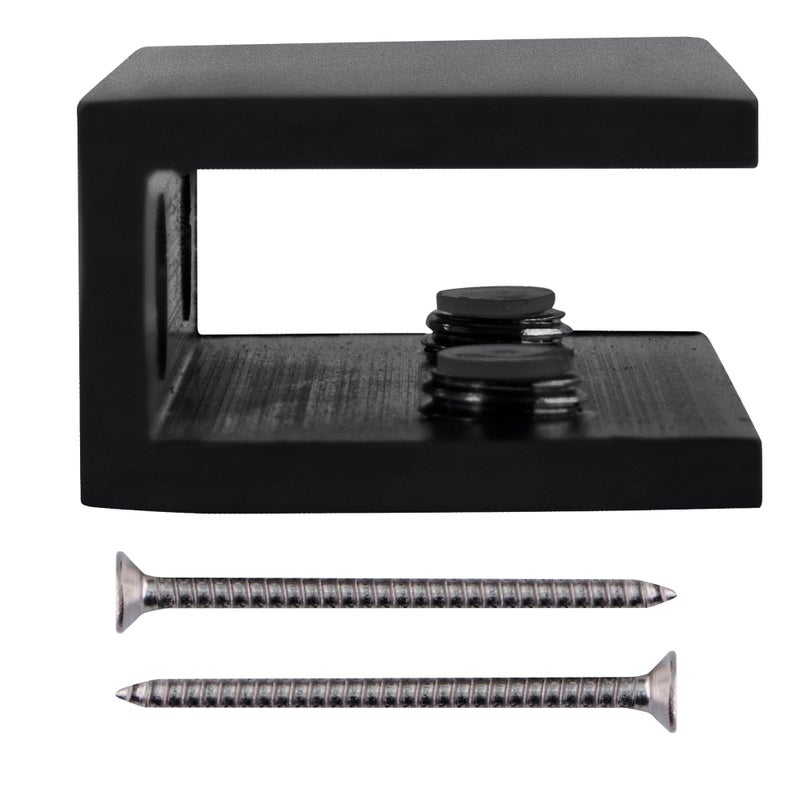 CRL NDC4MBL CRL Matte Black No-Drill Fixed Panel Glass Clamp - Image 5